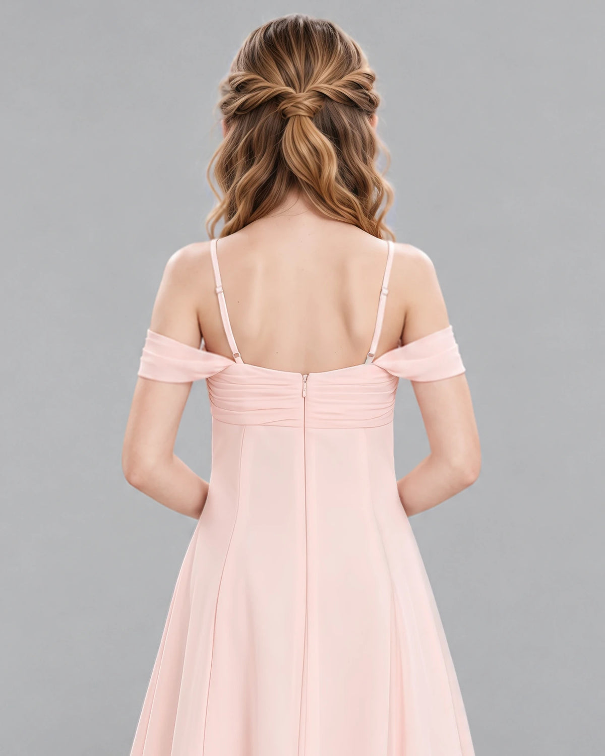 Pink Ball Gown Junior Bridesmaid Dress Back_Detail [Shared]
