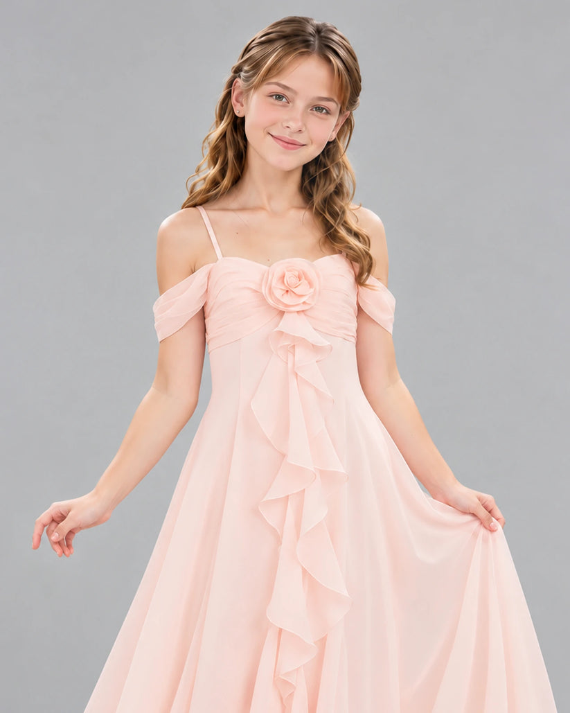 Pink Ball Gown Junior Bridesmaid Dress Detail [Shared]