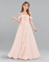 Pink Ball Gown Junior Bridesmaid Dress Front