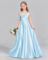 Baby Blue Ball Gown Junior Bridesmaid Dress Front
