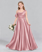Dusty Rose Ball Gown Junior Bridesmaid Dress Front
