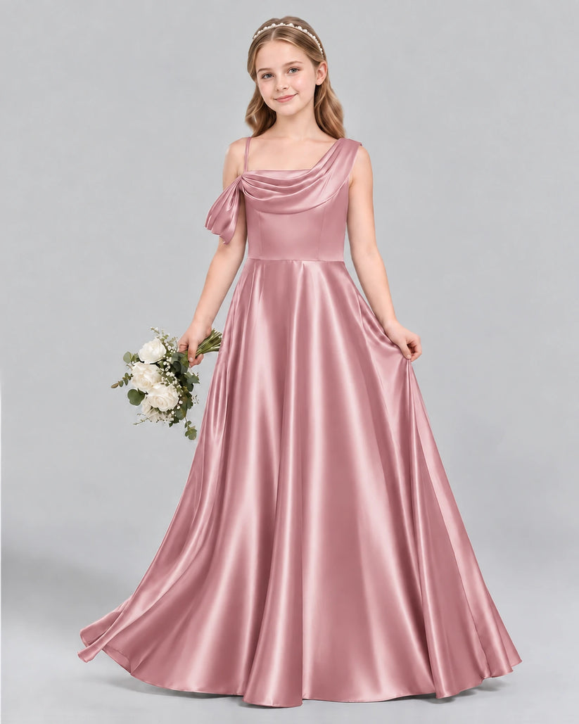 Dusty Rose Ball Gown Junior Bridesmaid Dress Front