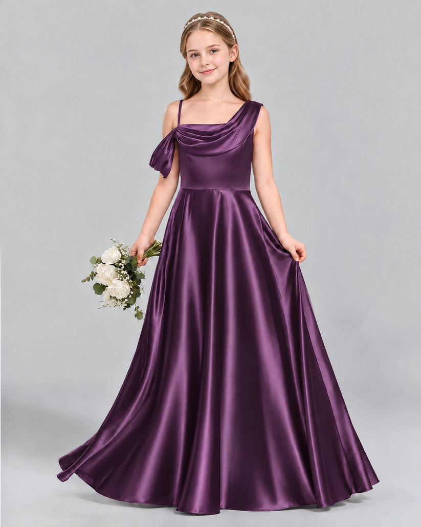 Grape Ball Gown Junior Bridesmaid Dress Front