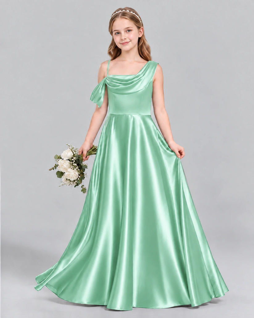 Mint Green Ball Gown Junior Bridesmaid Dress Front