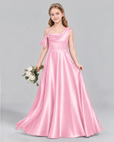 Pink Ball Gown Junior Bridesmaid Dress Front