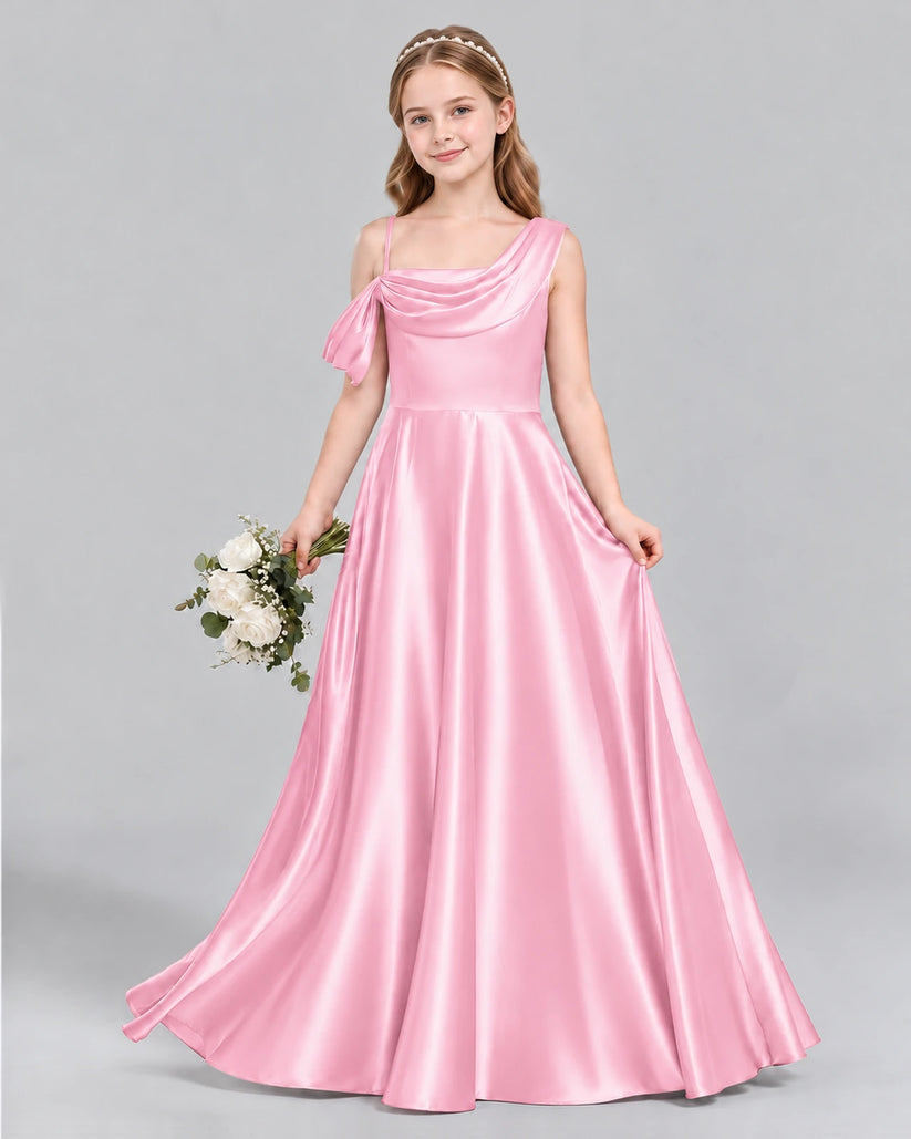 Pink Ball Gown Junior Bridesmaid Dress Front