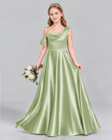 Sage Green Ball Gown Junior Bridesmaid Dress Front