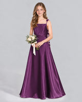 Grape A-line Junior Bridesmaid Dress Front