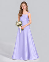 Lavender A-line Junior Bridesmaid Dress Front