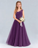 Grape Ball Gown Junior Bridesmaid Dress Front