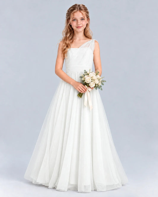 Ivory Ball Gown Junior Bridesmaid Dress Front