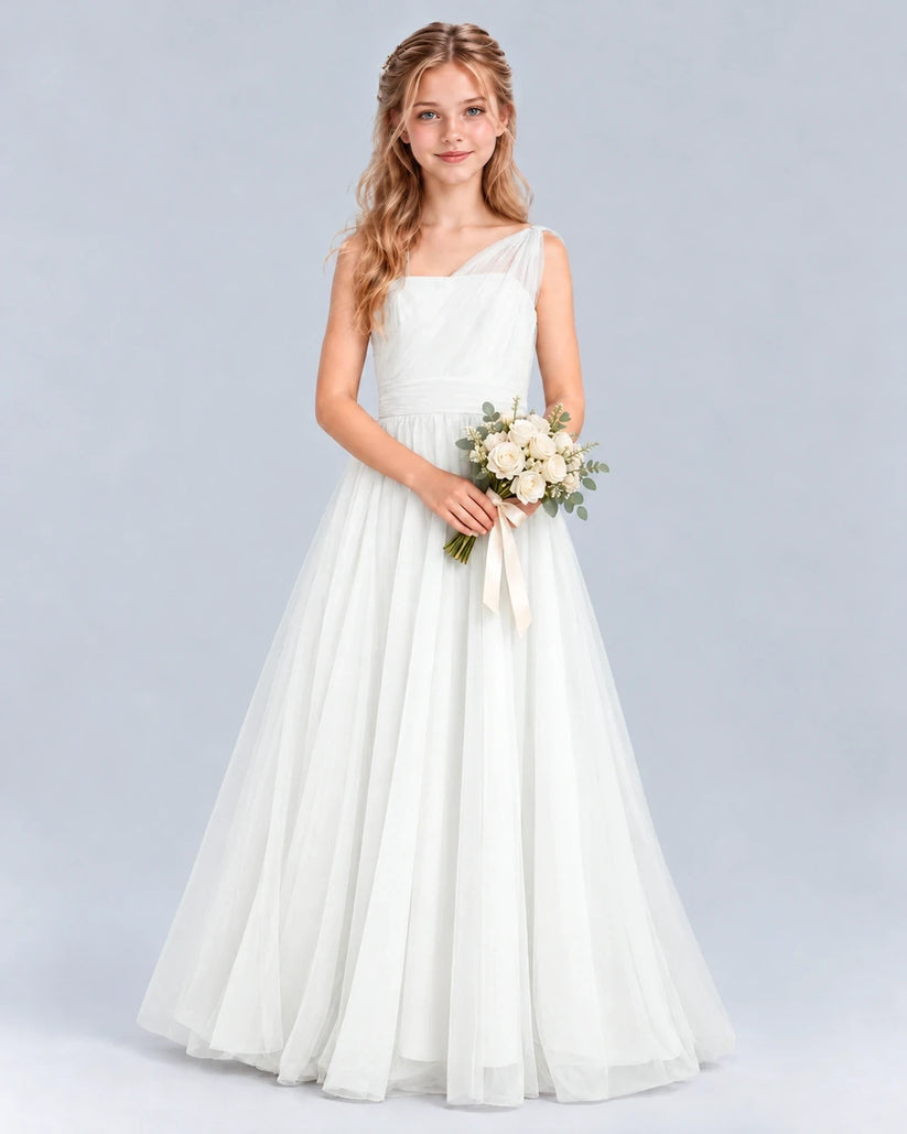 Ivory Ball Gown Junior Bridesmaid Dress Front