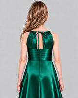 Dark Green A-line Junior Bridesmaid Dress Back_Detail [Shared]