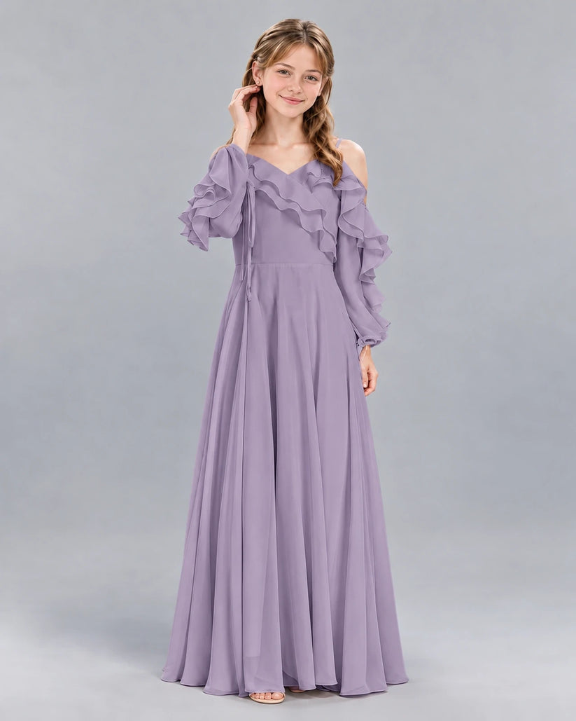 Wisteria A-line Junior Bridesmaid Dress Front
