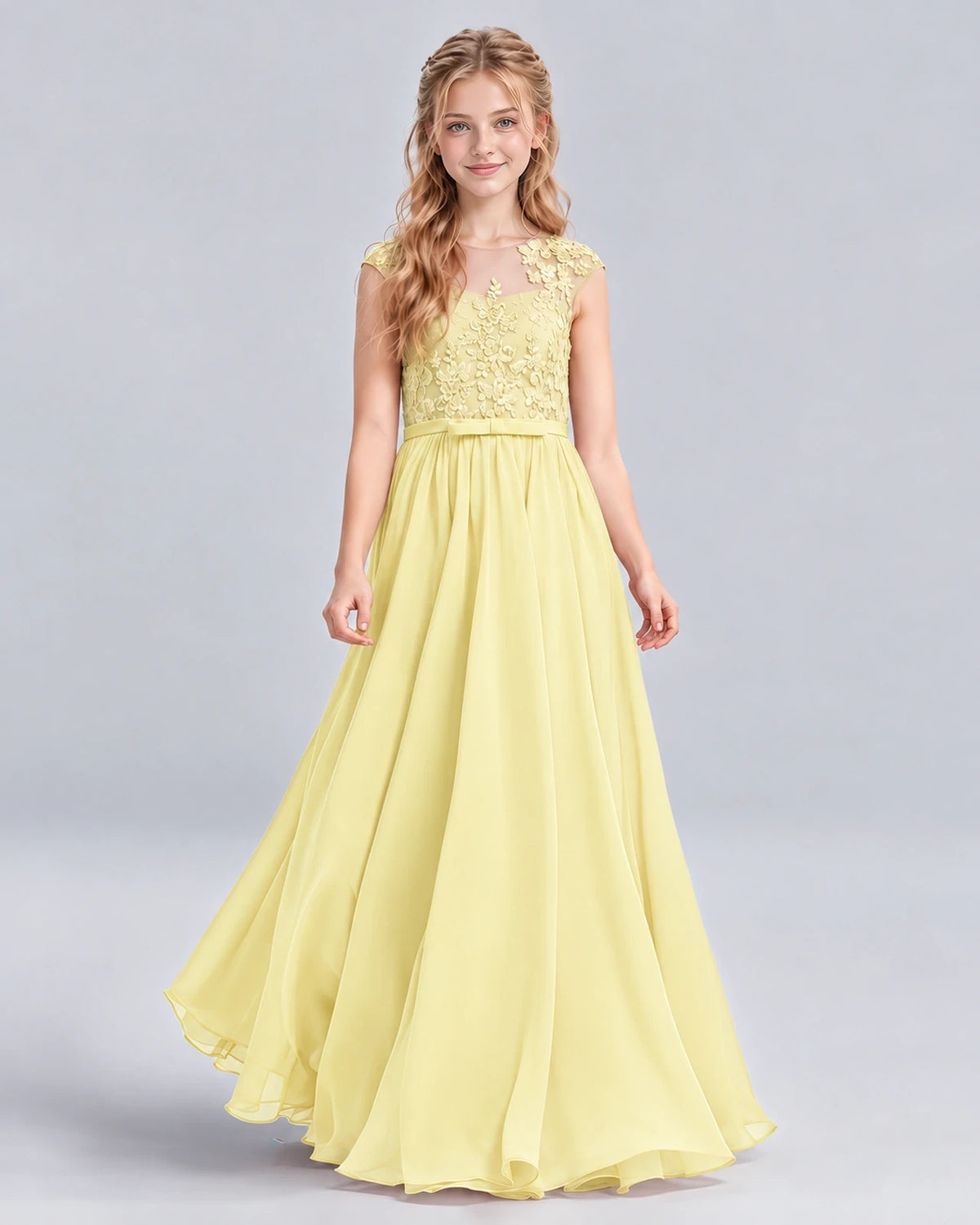 Daffodil A-line Junior Bridesmaid Dress Front