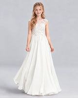 Ivory A-line Junior Bridesmaid Dress Front