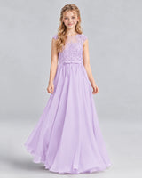 Lavender A-line Junior Bridesmaid Dress Front