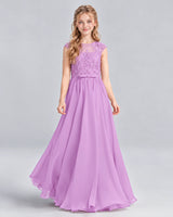 Lilac A-line Junior Bridesmaid Dress Front