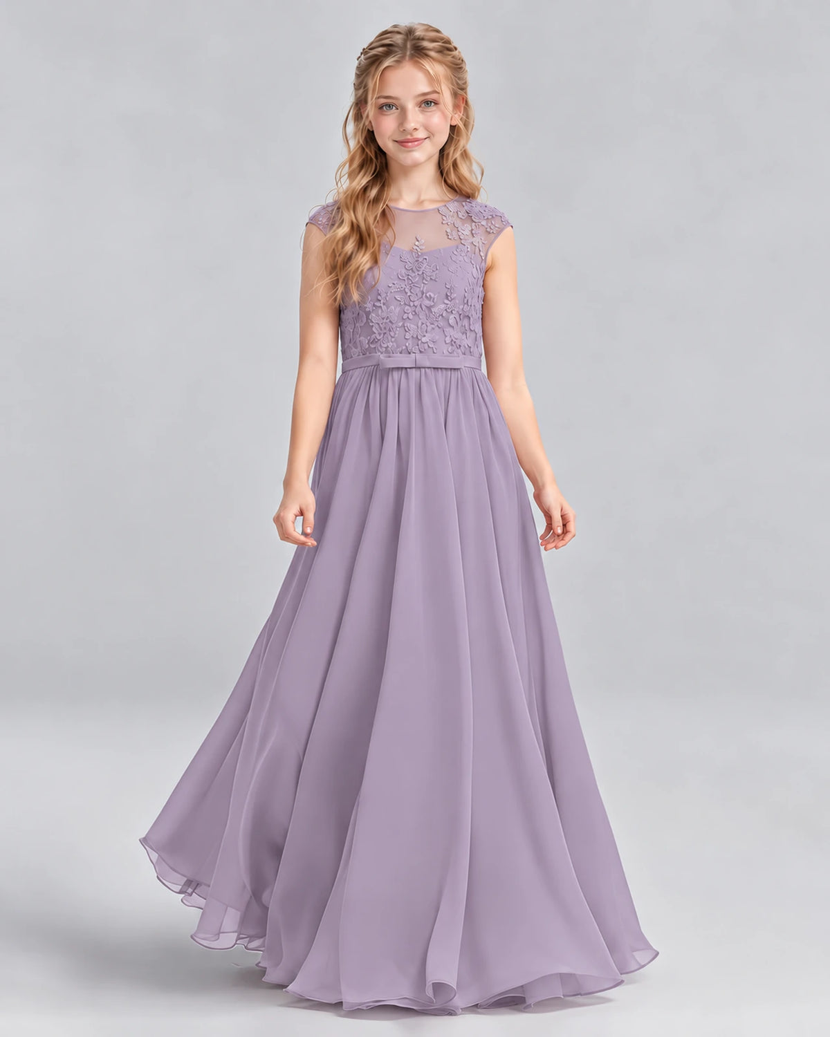 Wisteria A-line Junior Bridesmaid Dress Front
