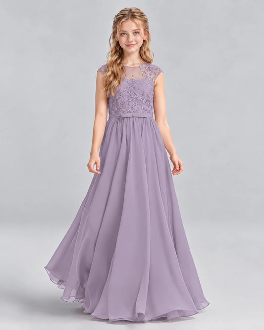 Wisteria A-line Junior Bridesmaid Dress Front