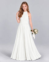 Ivory A-line Junior Bridesmaid Dress Front