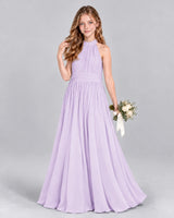 Lavender A-line Junior Bridesmaid Dress Front