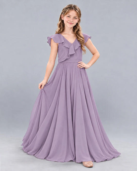 Wisteria A-line Junior Bridesmaid Dress Front