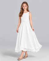 Ivory A-line Junior Bridesmaid Dress Front