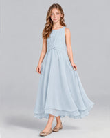 Mist A-line Junior Bridesmaid Dress Front