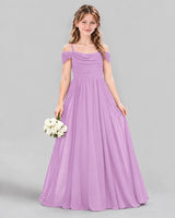 Lilac A-line Junior Bridesmaid Dress Front