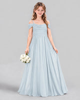 Mist A-line Junior Bridesmaid Dress Front