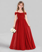 Red A-line Junior Bridesmaid Dress Front