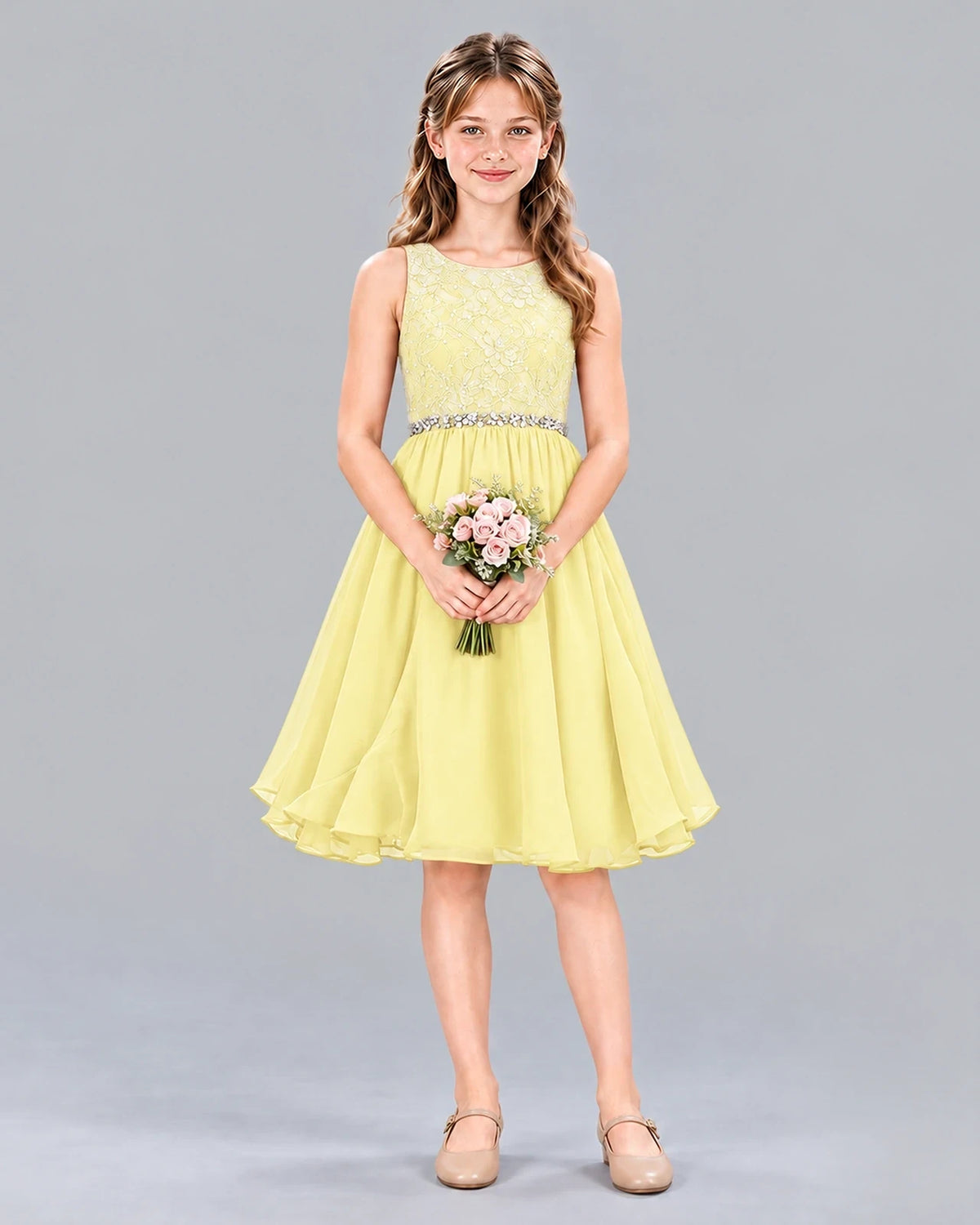 Daffodil A-line Girls Formal Dress Front