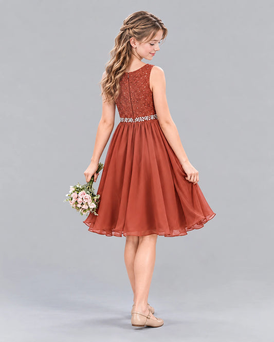 Vermilion A-line Girls Formal Dress Back [Shared]