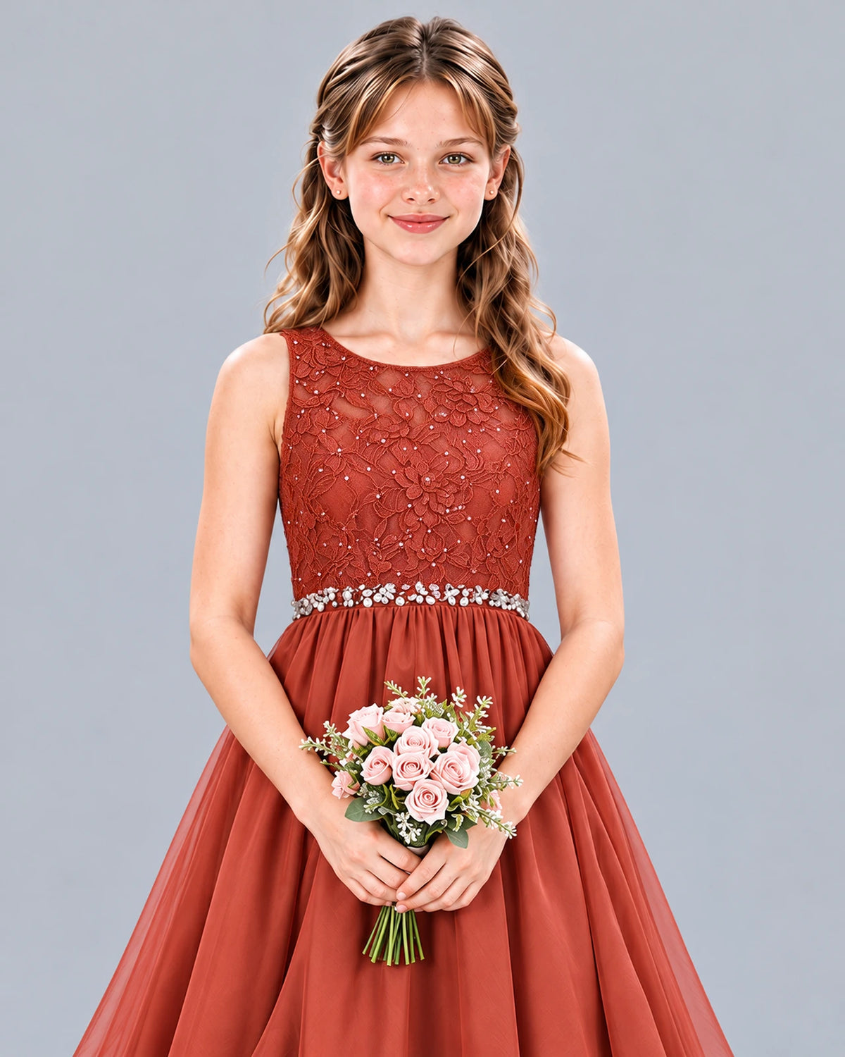 Vermilion A-line Girls Formal Dress Detail [Shared]