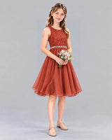 Vermilion A-line Girls Formal Dress Side [Shared]