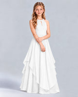 Ivory A-line Junior Bridesmaid Dress Front