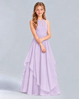 Lavender A-line Junior Bridesmaid Dress Front