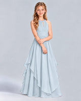 Mist A-line Junior Bridesmaid Dress Front