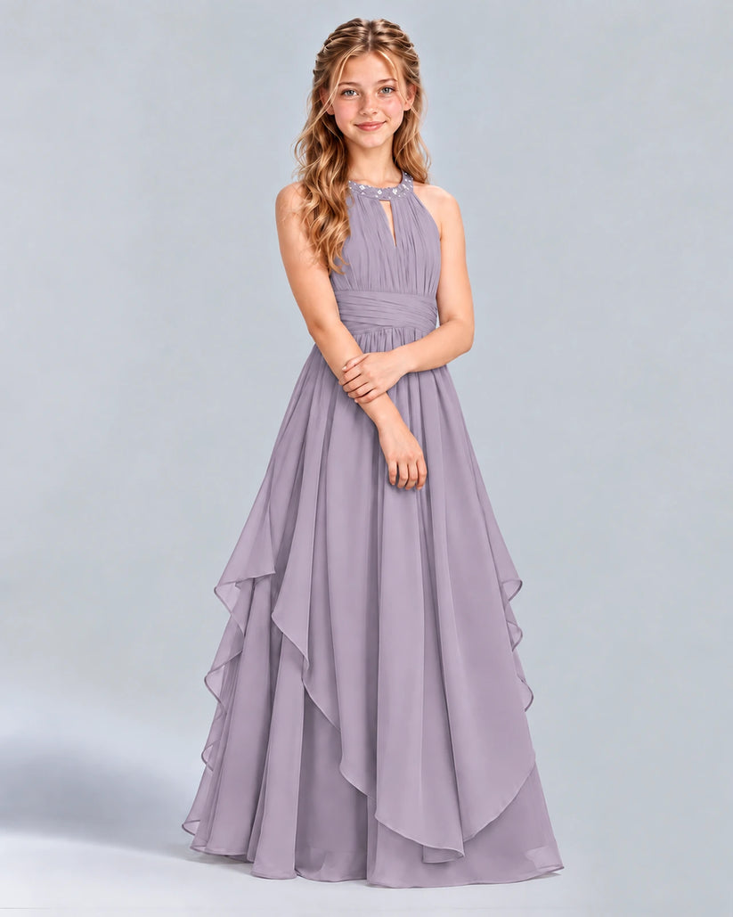 Wisteria A-line Junior Bridesmaid Dress Front