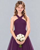 Grape A-line Junior Bridesmaid Dress Detail [Shared]