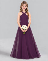 Grape A-line Junior Bridesmaid Dress Front