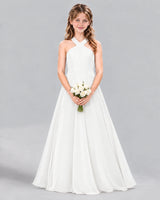 Ivory A-line Junior Bridesmaid Dress Front