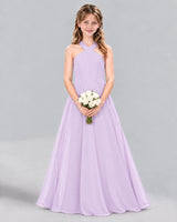 Lavender A-line Junior Bridesmaid Dress Front