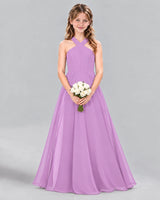 Lilac A-line Junior Bridesmaid Dress Front