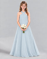 Mist A-line Junior Bridesmaid Dress Front