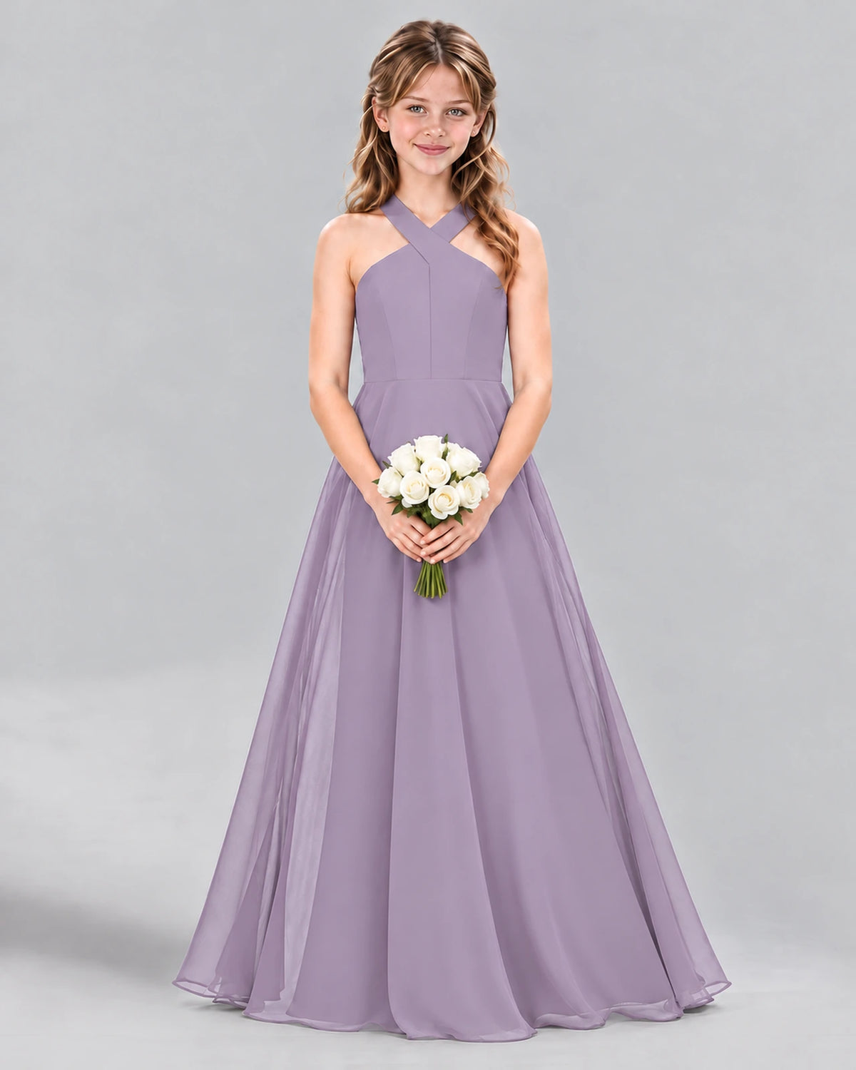 Wisteria A-line Junior Bridesmaid Dress Front