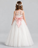 Pink Ball Gown Flower Girl Dress Back [Shared]