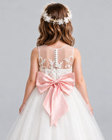 Pink Ball Gown Flower Girl Dress Back_Detail [Shared]
