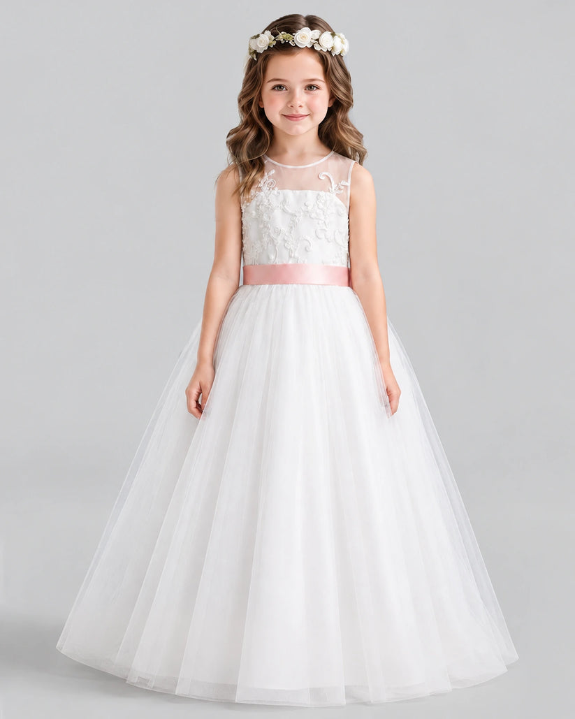 Pink Ball Gown Flower Girl Dress Pose [Shared]